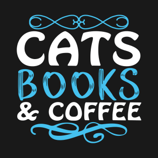 potter cats Books and coffee T-Shirt