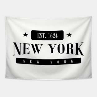 New York Est. 1624 (Standard Black) Tapestry