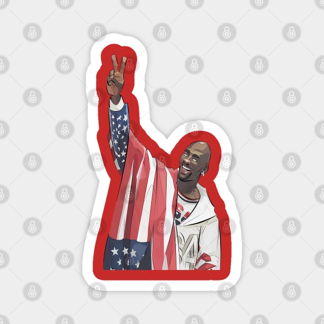 BASKETBALLART - MJ USA Magnet by JORDAN-ART23