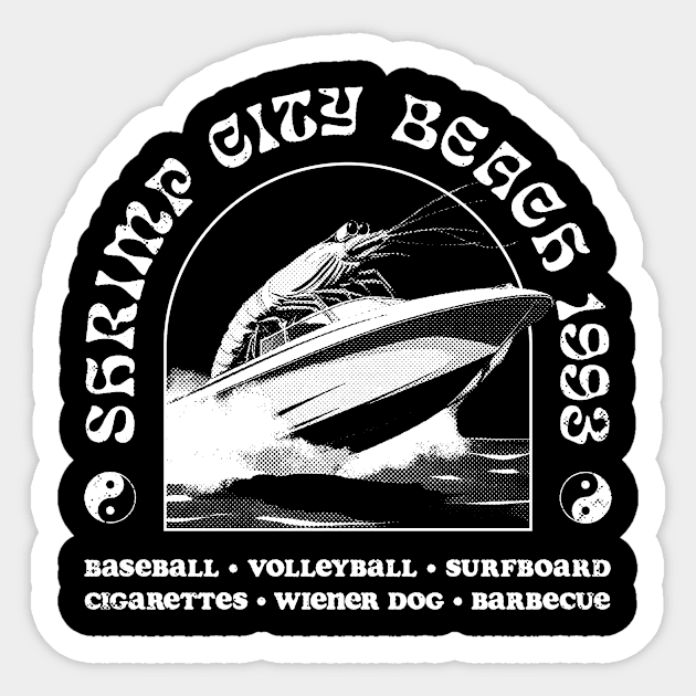 Shrimp City Beach 1993 - Viagra Boys - Sticker | TeePublic