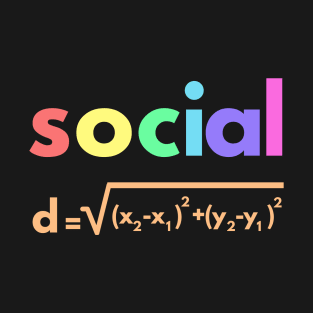 Social Distance Formula Math T-Shirt