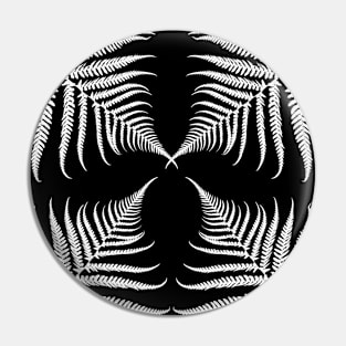 Black and White Plant Artwork, Fern Leaf Pattern Pin