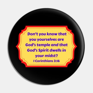 Bible Verse 1 Corinthians 3:16 Pin