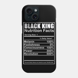 Black King Nutrition Facts Phone Case