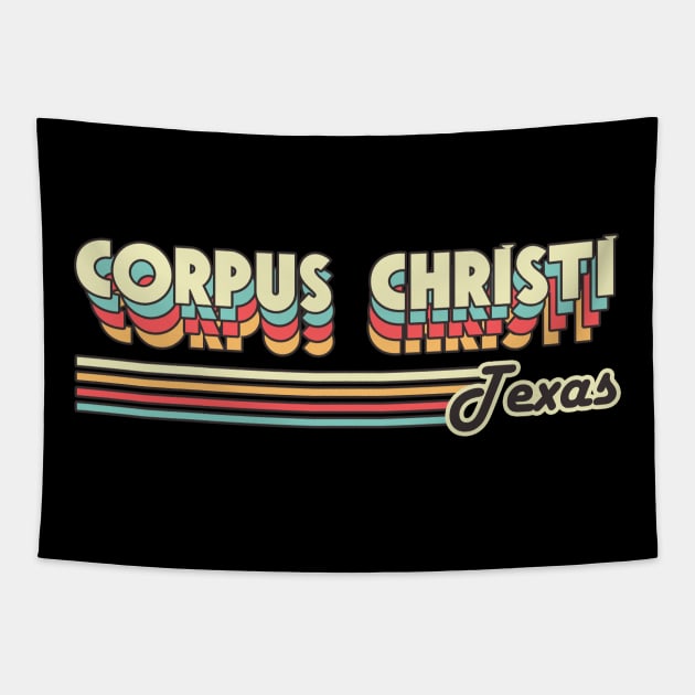 Corpus Christi town retro Tapestry by SerenityByAlex