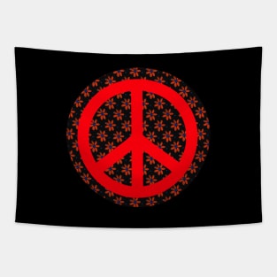 FLOWER Peace Sign Tapestry