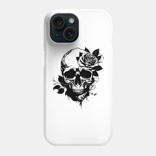 Skull and Rose Phone Case