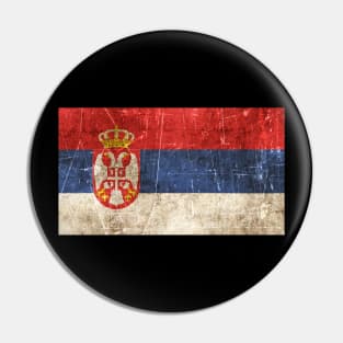 Vintage Aged and Scratched Serbian Flag Pin