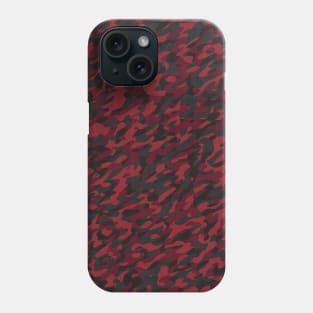 black and red camo abstract 5 Phone Case