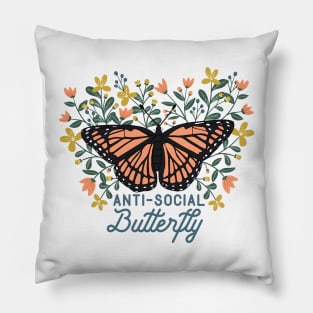 Anti Social Butterfly Pillow