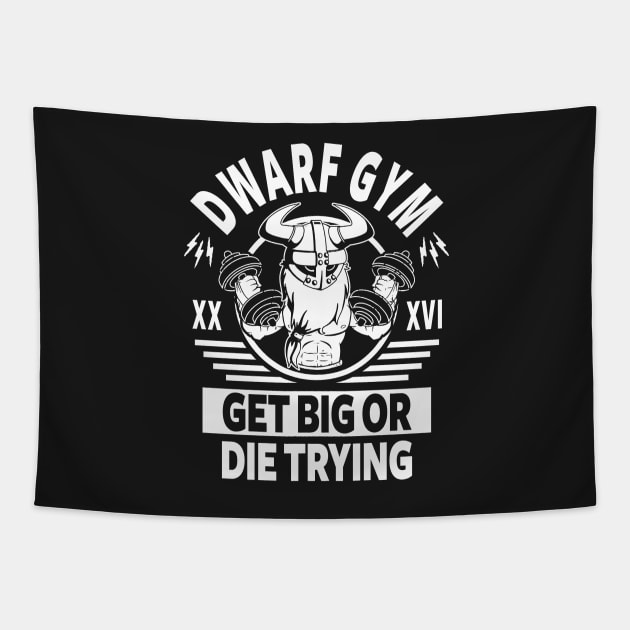 Dwarf Gym Tapestry by Immortalized