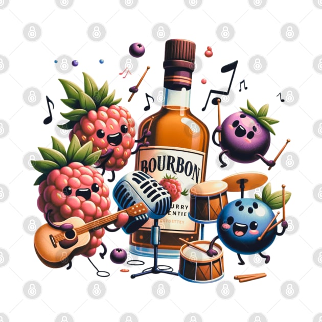 Bourbon Berry Band - Jazzy Fruits and Spirits by vk09design
