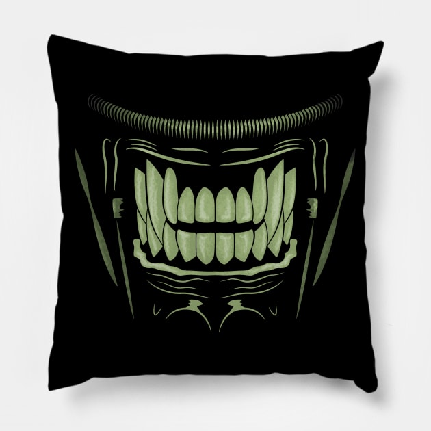 The scariest jaws in the universe... Green Pillow by DCLawrenceUK