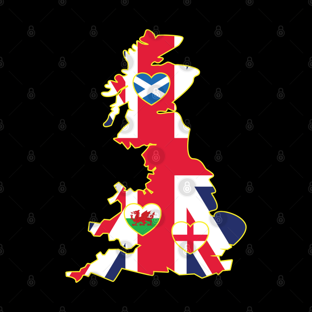 Flags Map Of Great Britain by DPattonPD