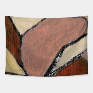 Winery Blush Rose Lemon Abstract Art Tapestry