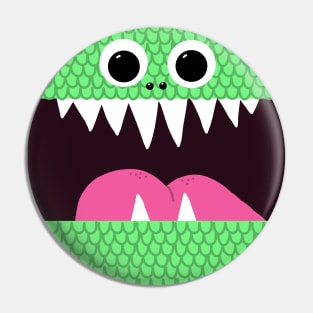 Monster Face Pin