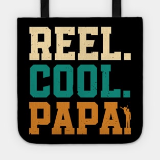 Reel Cool Papa Retro Gift for Father’s day, Birthday, Thanksgiving, Christmas, New Year Tote