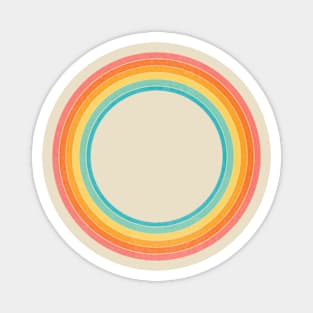 Retro rainbow circle Magnet