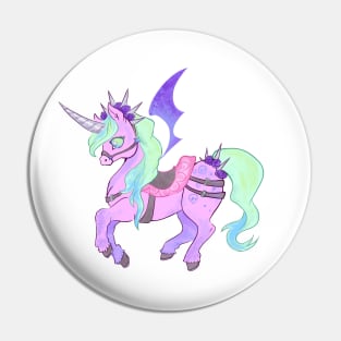 Pastel Goth Carousel Unicorn Pin