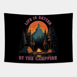 Life Is Better By The Campfire Tapestry