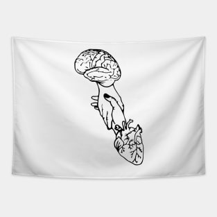 Brain DNA Heart Hand Balance Tapestry