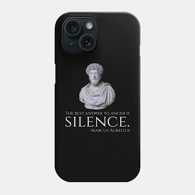 Marcus Aurelius - Stoicism Quote On Anger - Motivational Phone Case by Styr Designs