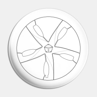 Electric Car Aero Wheel Cap Cover Pin