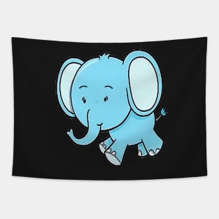 Blue Elephant Tapestry