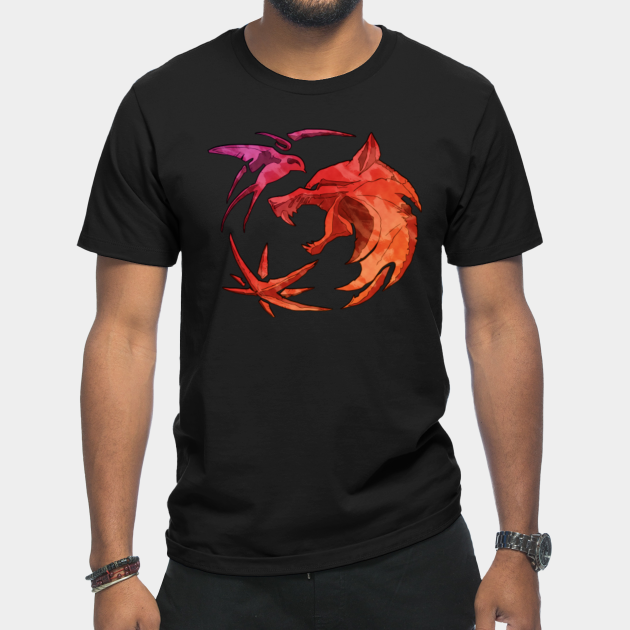 The Witcher Emblem - red variant - Witcher - T-Shirt