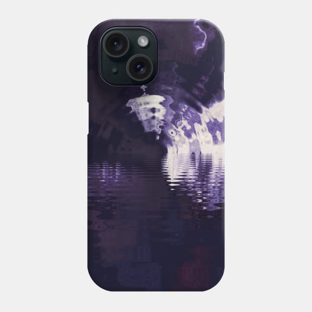 February Birthstone Purple Amethyst Fluid Pour Phone Case by Moon Art