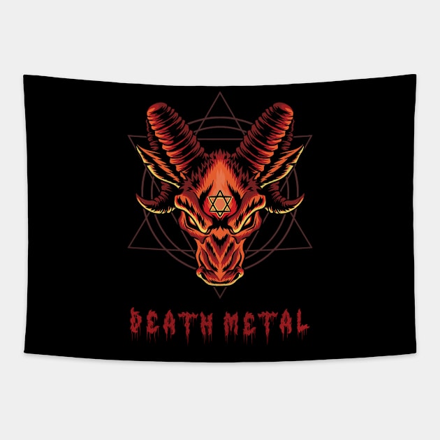 Death Metal Goat Tapestry by SimplyToxic