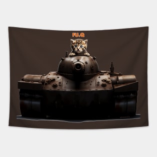 CAT TANK - because you are cute doesn't mean you don't mean business Tapestry