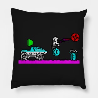 8 bit Lunar Jetman Pillow