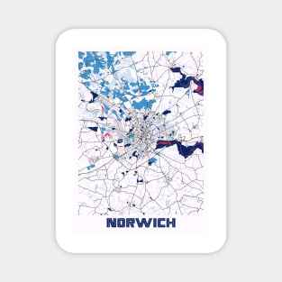 Norwich - United Kingdom MilkTea City Map Magnet