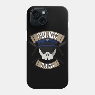 Police crew Jolly Roger pirate flag Phone Case