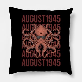 Funny Octopus - August 1945 Pillow