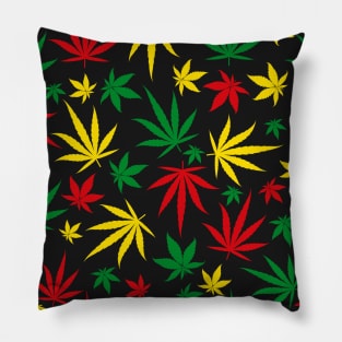 Cannabis Leaf Art Pillow