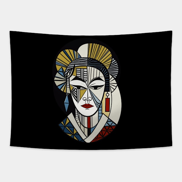 Portrait of Geisha Tapestry by Ikibrai