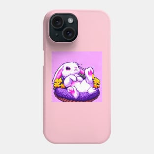 Pixel Bunny in Basket Phone Case