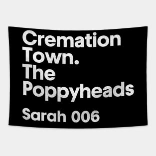 Sarah 006 - Cremation Town - Minimalist Fan Design Tapestry