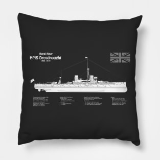 HMS Dreadnought ship plans - PBD Pillow