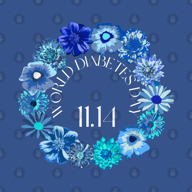 World diabetes day- Flower circle by SalxSal