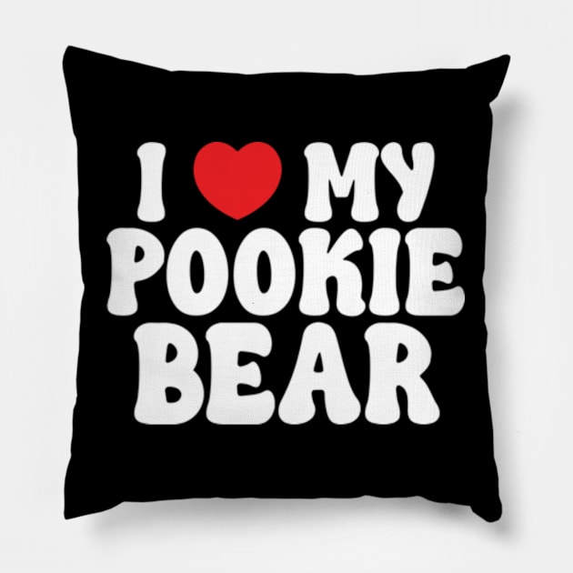 I Love My Pookie Bear Pillow by RiseInspired