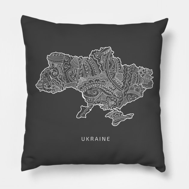 Ukrainian map decorative Pillow by PeachAndPatches