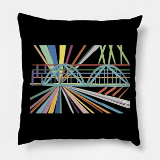 Abstract Rainbow Bridge Haleiwa Pillow