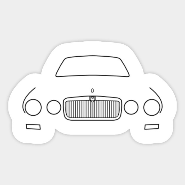 Jaguar Xj6 Series 3 Classic Car Outline Graphic Black Classic Car Sticker Teepublic