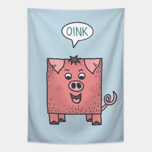 Happy Pig Tapestry