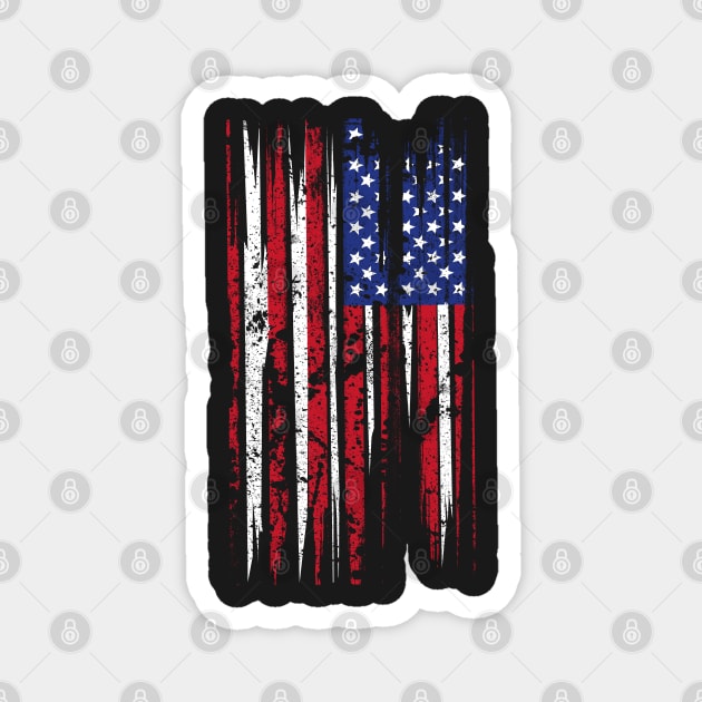 American Flag Distressed Magnet by monolusi