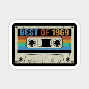 Best Of 1969 55th Birthday Gifts Cassette Tape Vintage Magnet