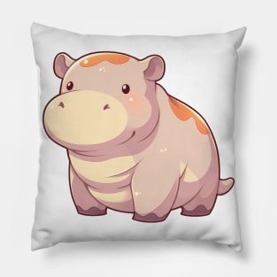 Little brown hippo Pillow